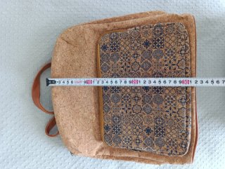 Mochila corcho estampado azulejos portugueses