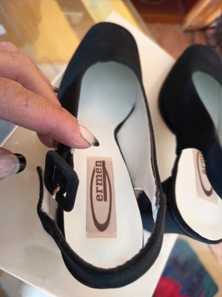 Zapatos slingback negros mujer talla 36