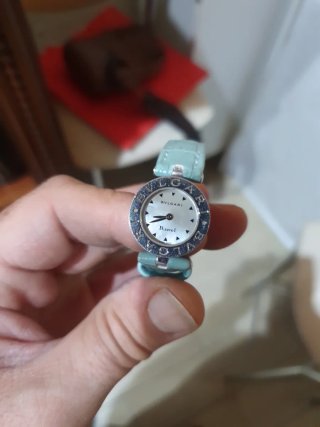 Reloj Bulgari Plata y Turquesa