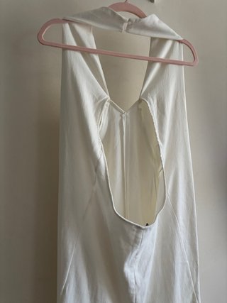 Vestido Zara Espalda Descubierta Blanco
