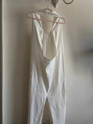 Vestido Zara Espalda Descubierta Blanco
