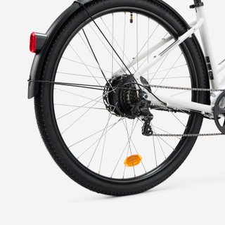 Bicicleta Trekking Eléctrica Cuadro Bajo E-Actv 100 Gris