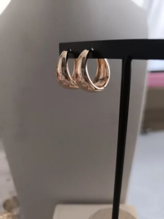 Pendientes Aro Dorados estilo canoa