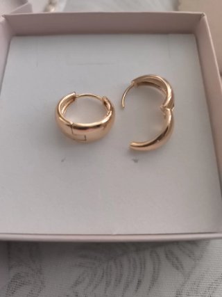 Pendientes Aro Dorados estilo canoa