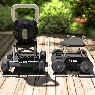 Banco Jardín Ruedas - Carga 130kg