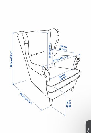 Sillón STRANDMON Ikea gris