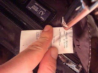 Borsa Armani Jeans Nera Vernice