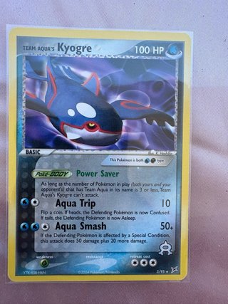 Carta Pokémon Kyogre Team agua impoluta (ingles)