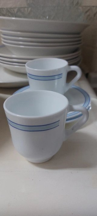 Vajilla porcelana azul y blanco
