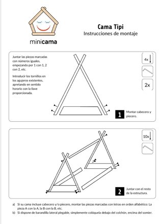 Cama Montessori Tipi Infantil Madera 90x200