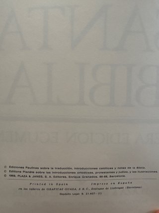 La Santa Biblia primera edición ecuménica