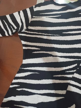 Vestido cebra manga larga