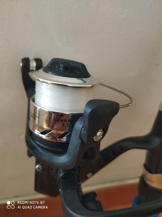 Caña telescópica de 1'80 con carrete y nylon,NUEVA
