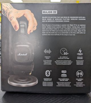 Marshall Major IV Auriculares Bluetooth Negro