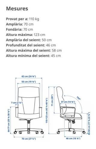 Sillón de despacho blanco y negro