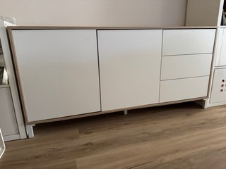 Aparador moderno madera y blanco