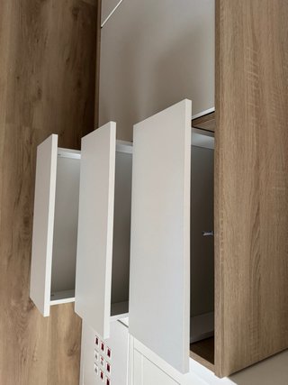 Aparador moderno madera y blanco