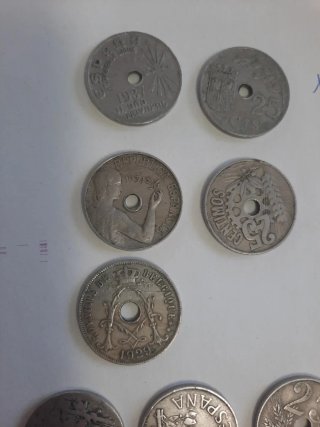 Ocho Monedas 25 céntimos España