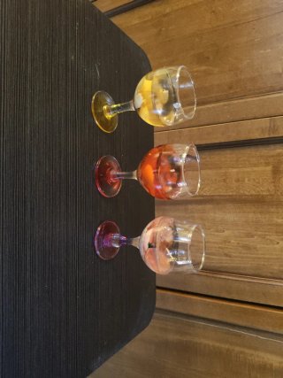 Set 3 Candele in calici Colorate con conchiglie