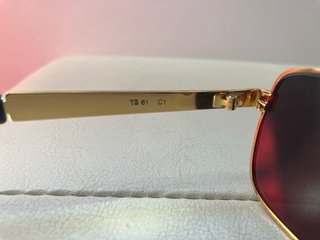 Gafas de sol vintage de lujo chapado oro