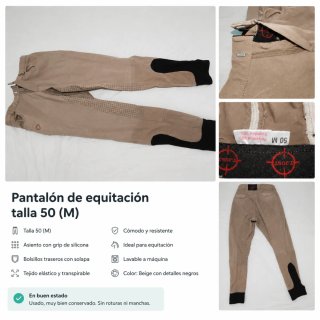 Pantalón Hípica F-JUST Beige Talla 50
