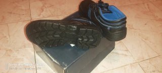 Zapatos de trabajo negros y azules talla 38