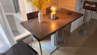 Taburete Barra Cocina Madera/ Metal y 4 sillas