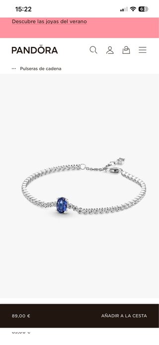 Conjunto Pandora Plata, Collar y Pulsera