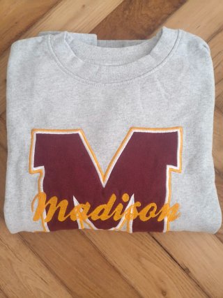 Sudadera Bershka M Gris Multicolor