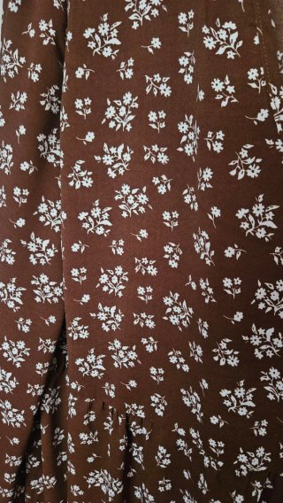 Vestido largo marrón floral talla 46