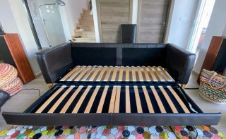 Sofá Cama Piel Natural Marron