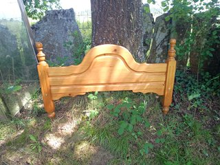 Cama de madera de pino con somier 105-180