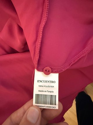 Camisa satinada fucsia Encuentro Talla S