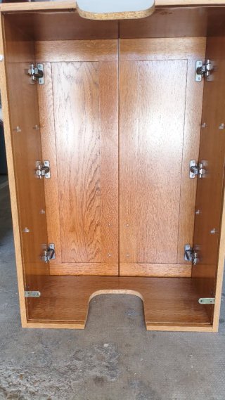 Mueble 2 puertas madera roble termo gas