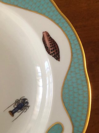 Piatto Herend in porcellana decorato