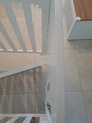 Cuna bebé madera blanca y protectores