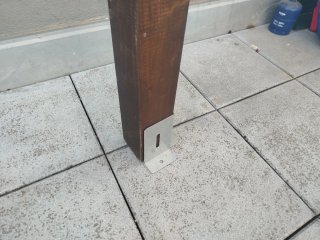 4 Bases para Pérgola 10x10x15cm galvanizadas