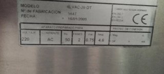 Envasadora al vacío Edesa por tiempo