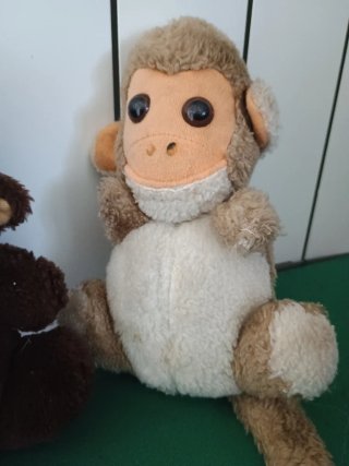 Coppia scimmiette peluche vintage