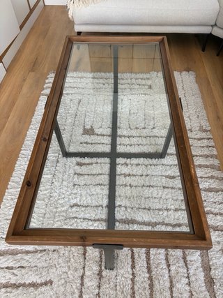 Mesa de centro madera y cristal