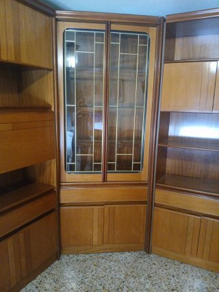 3 Módulos salón madera roble maciza