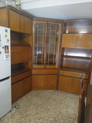 3 Módulos salón madera roble maciza