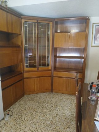 3 Módulos salón madera roble maciza