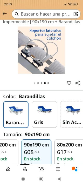 Cama geriátrica articulada