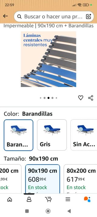 Cama geriátrica articulada
