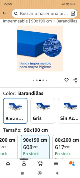 Cama geriátrica articulada