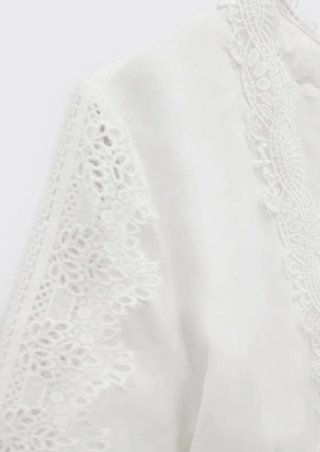 Vestido Ramio Blanco Zara Talla L