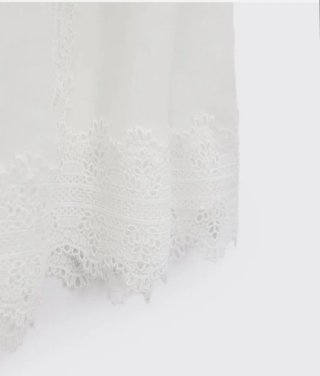 Vestido Ramio Blanco Zara Talla L