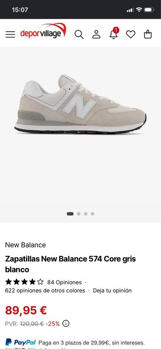 New Balance 574 Beige/Blanco