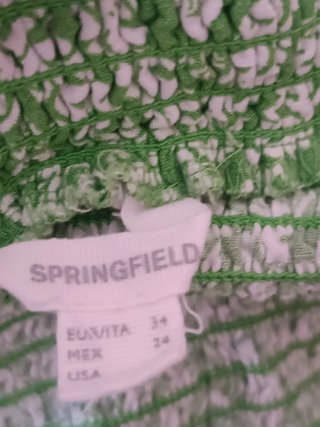 Vestido Largo Verano Springfield Verde